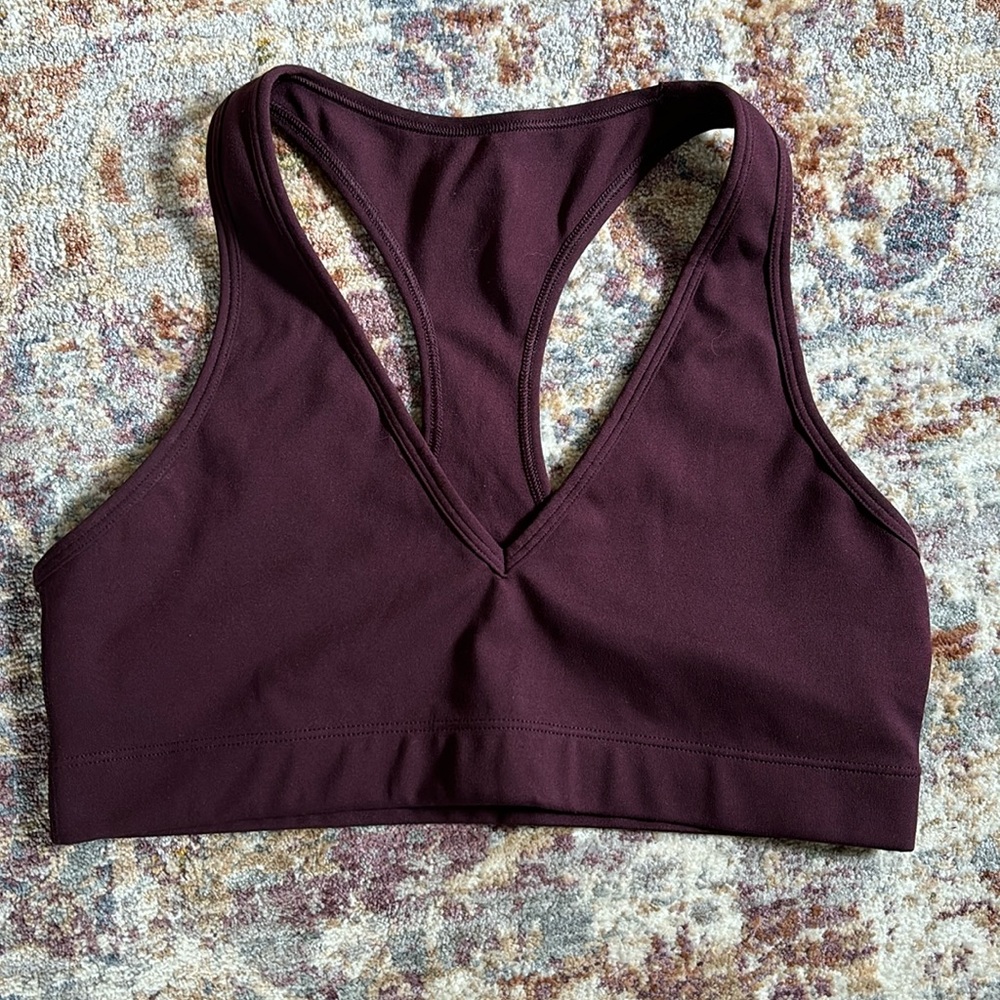 Gap/ Athleta Sports Bra – Burgundy, Size M, New